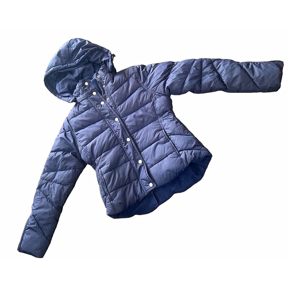 NWT Bitten Sarah Jessica Parker Hooded Puffer Jacket Navy Small